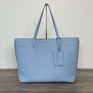 HENRI Bendel Sky Blue Large Carryall Tote Bag w Card Case